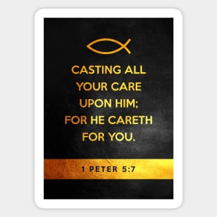 1 Peter 5:7 Bible Verse Wall Art Sticker